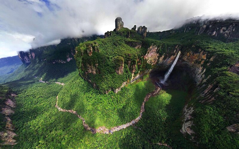 Table-top Mountain with Waterfall