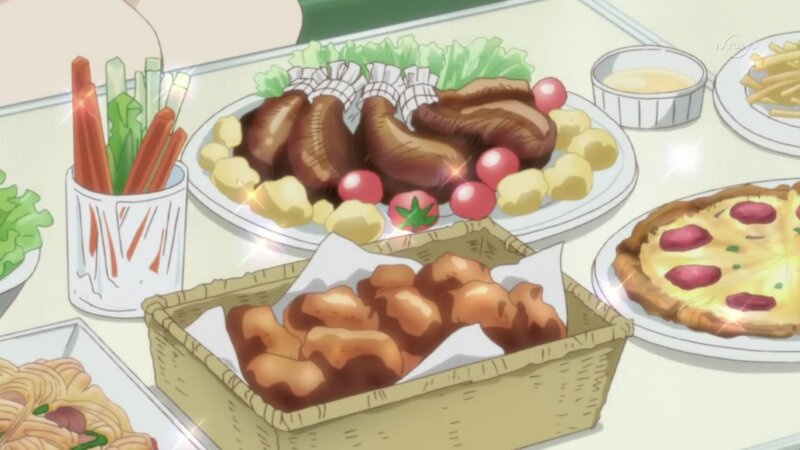 Table with Food Dishes