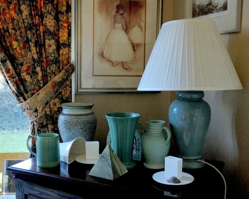 Table with Vases and Lamp