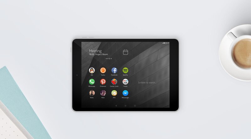 tablet with app icons
