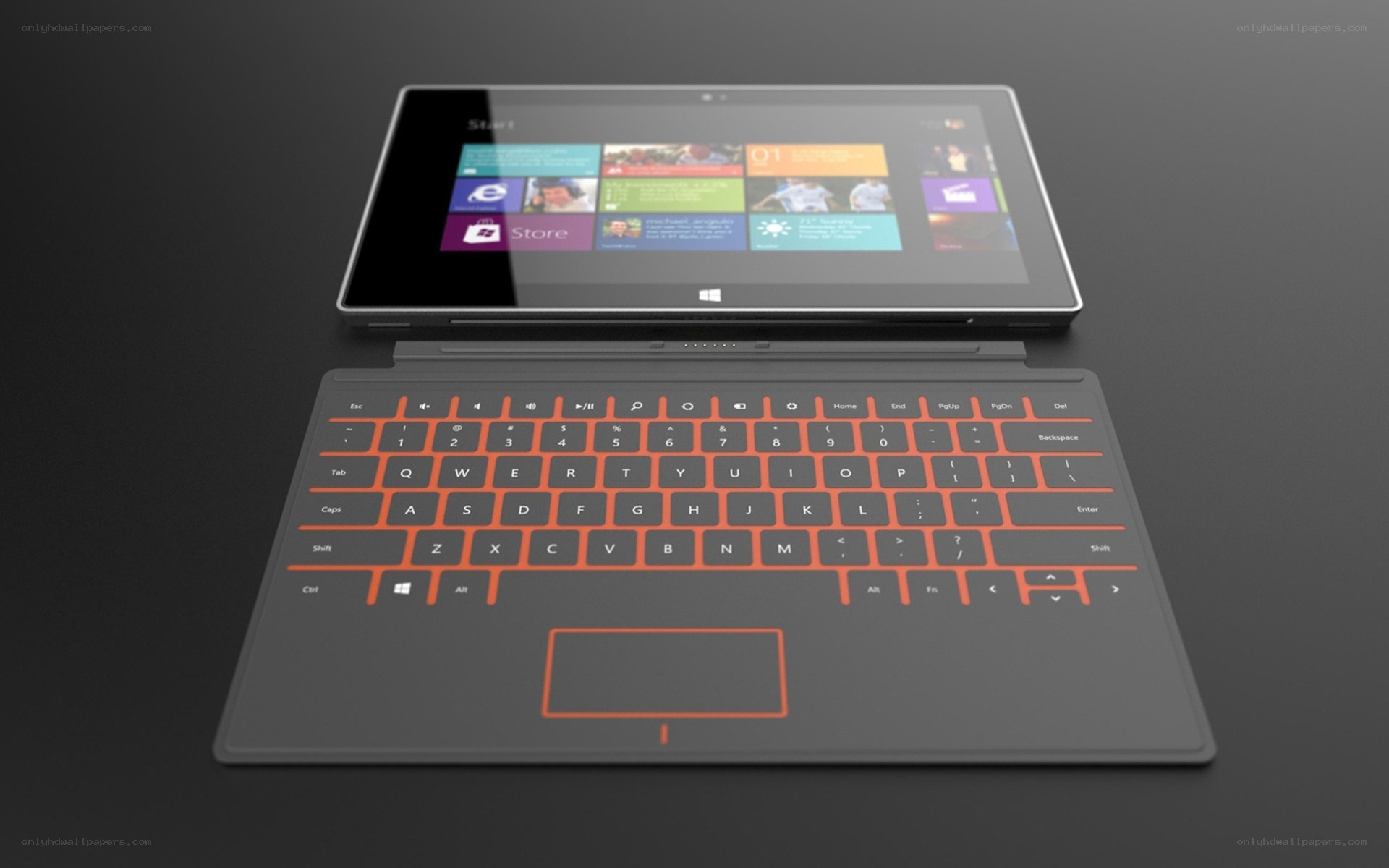 tablet with keyboard cover