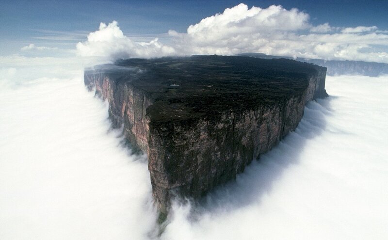 tabletop mountain above clouds
