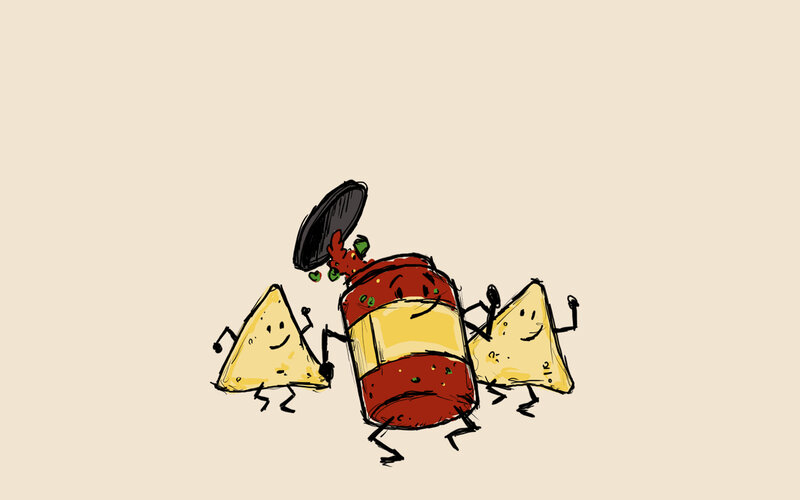 taco party with nachos
