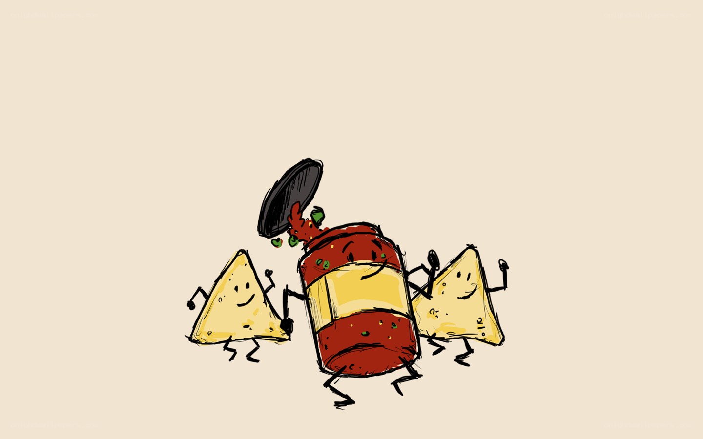 taco party with nachos