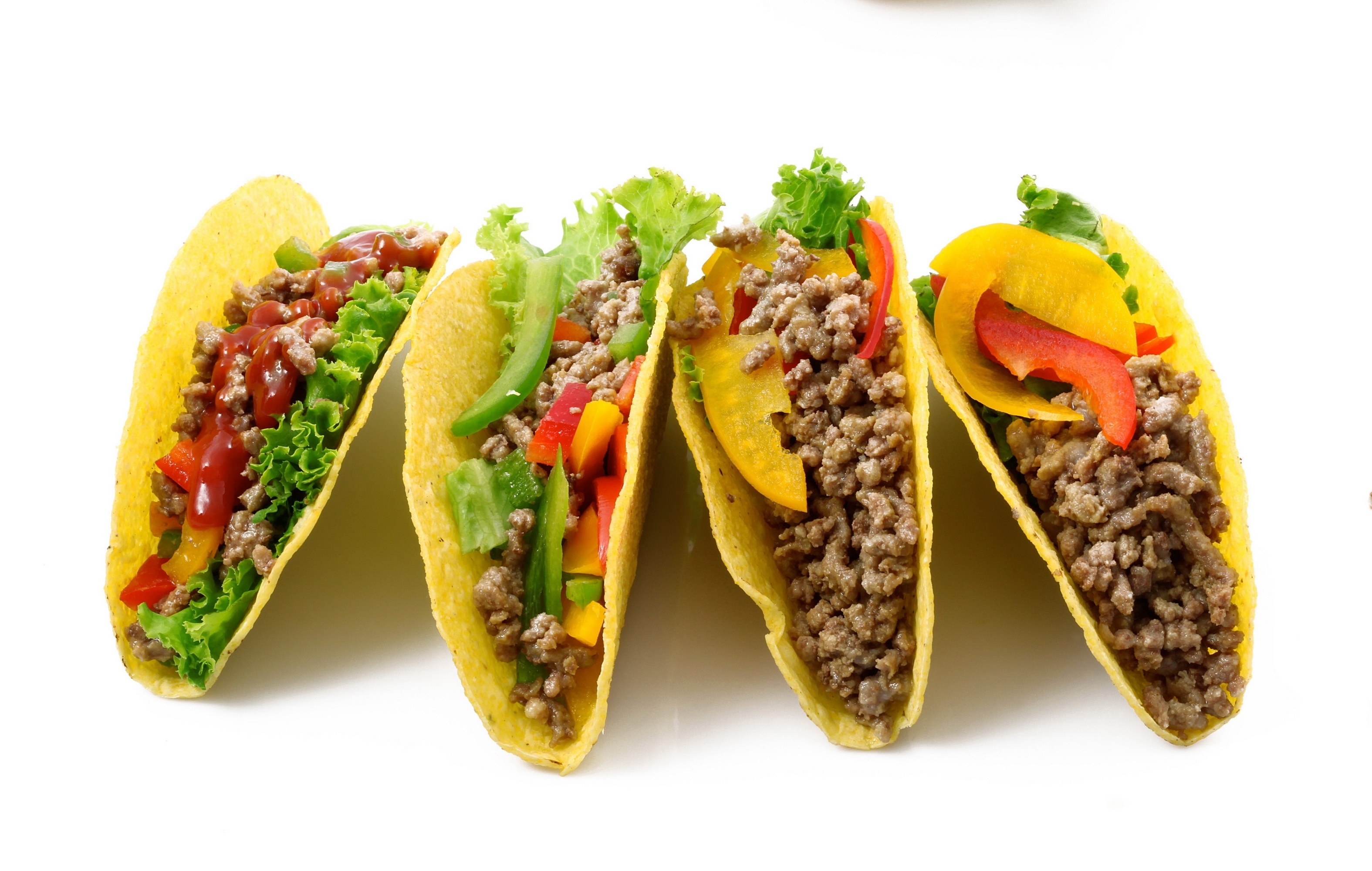 tacos with ground beef and vegetables