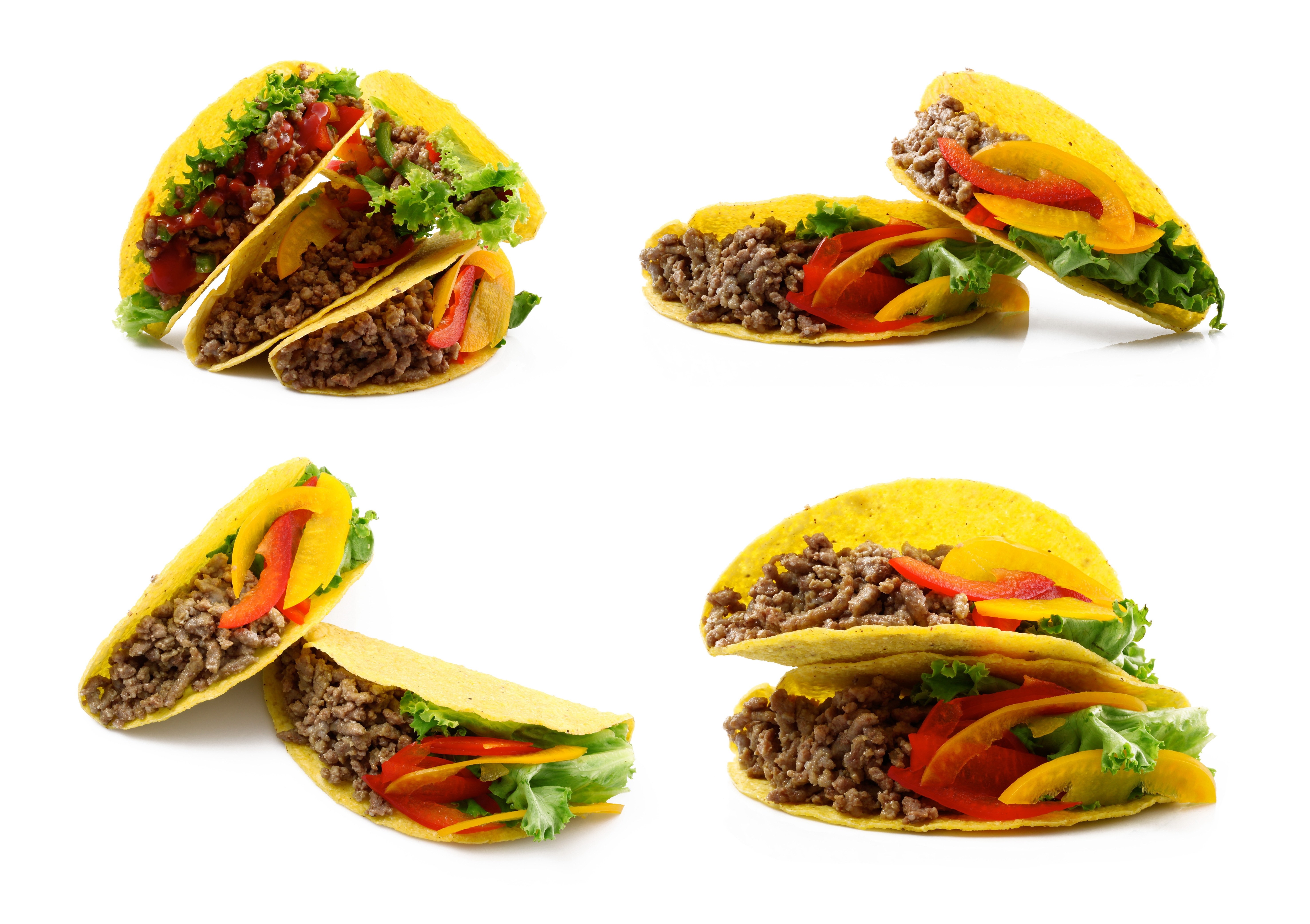 tacos with ground beef and vegetables