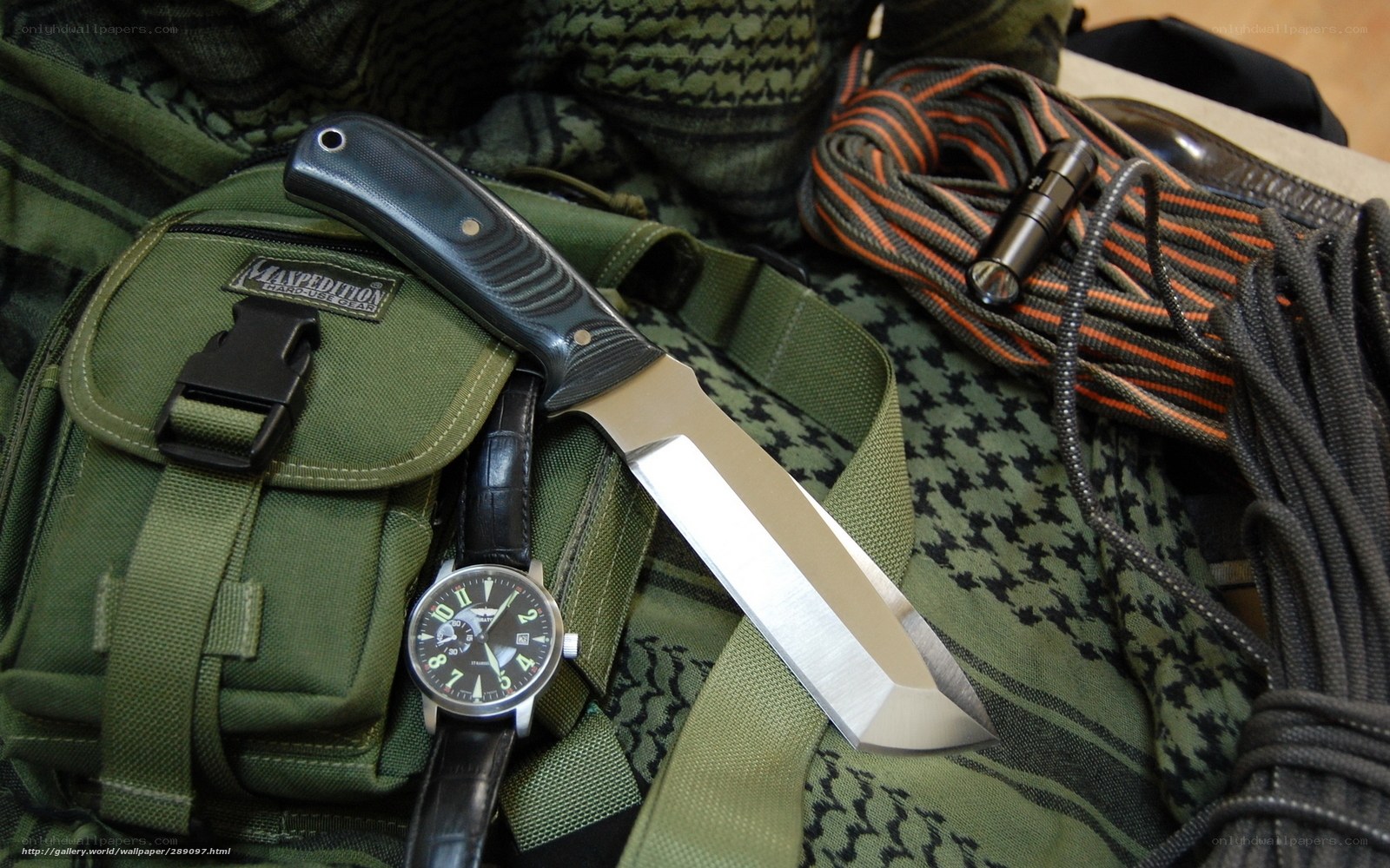 tactical gear and knife
