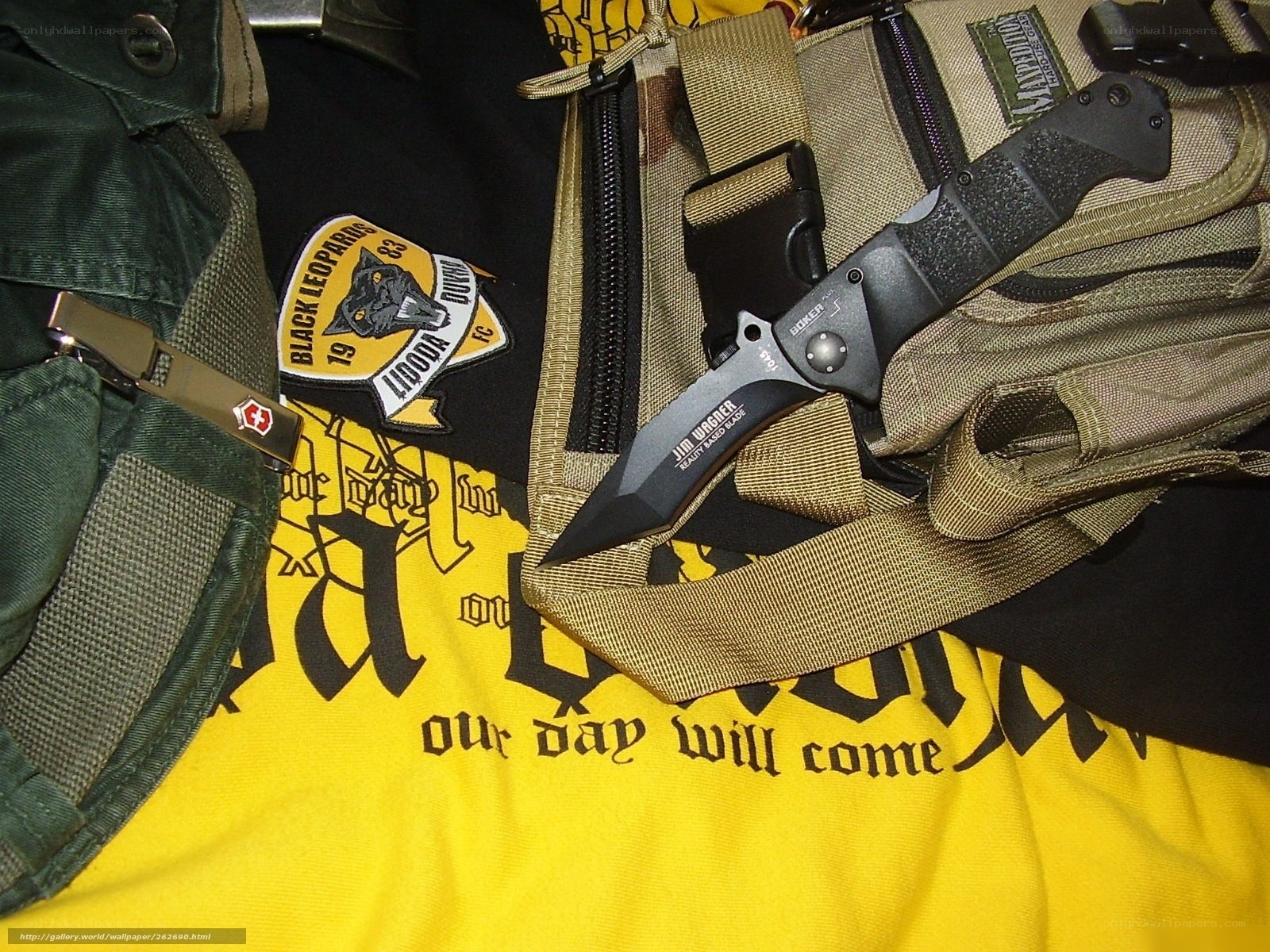tactical gear and knife