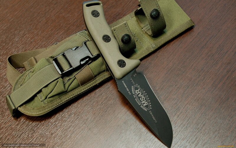 Tactical Knife and Sheath — Green