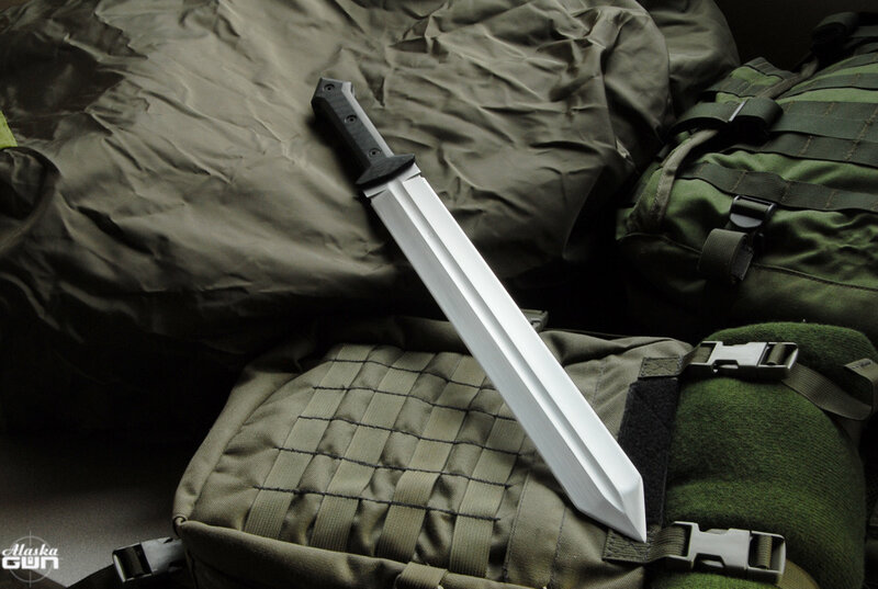 tactical knife on military gear