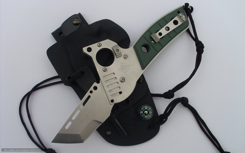 Tactical Knife with Sheath — Black