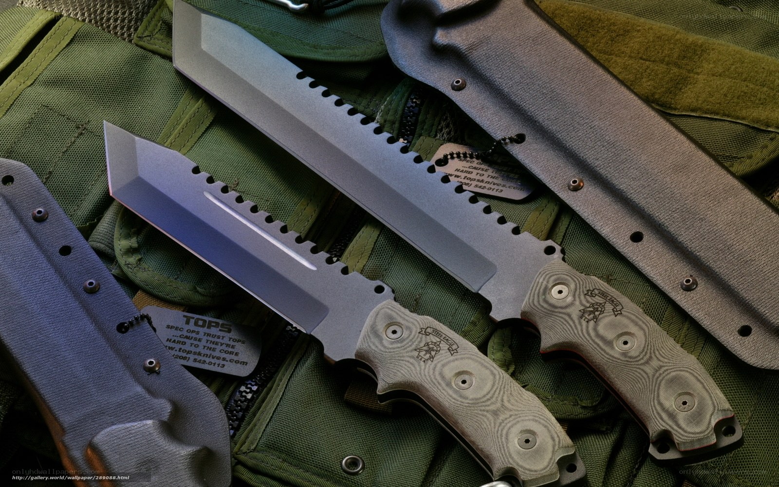 tactical knives on gear