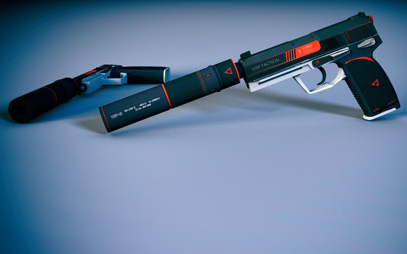 Tactical Pistol with Suppressor