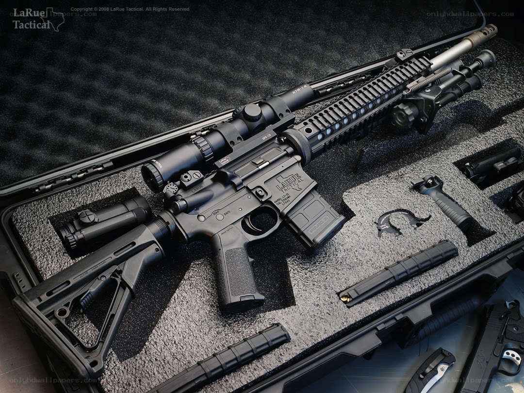 tactical rifle in case