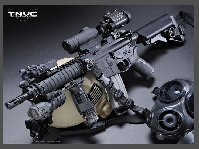 Tactical Rifle with Accessories — Black