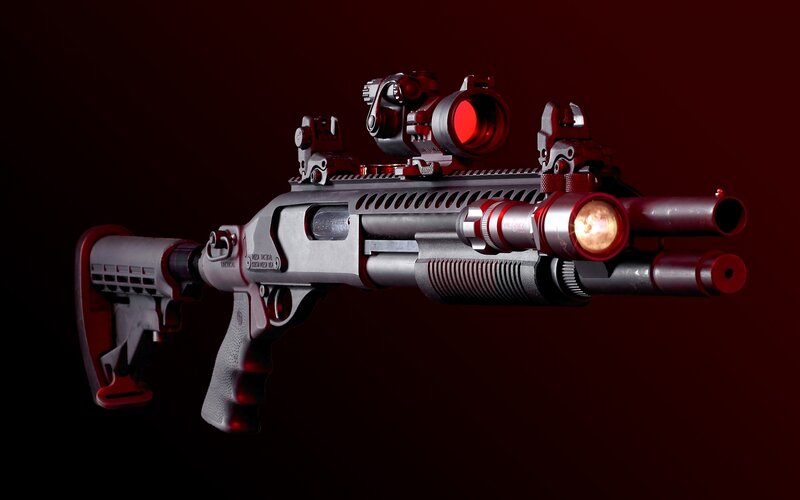 Tactical Shotgun with Optics