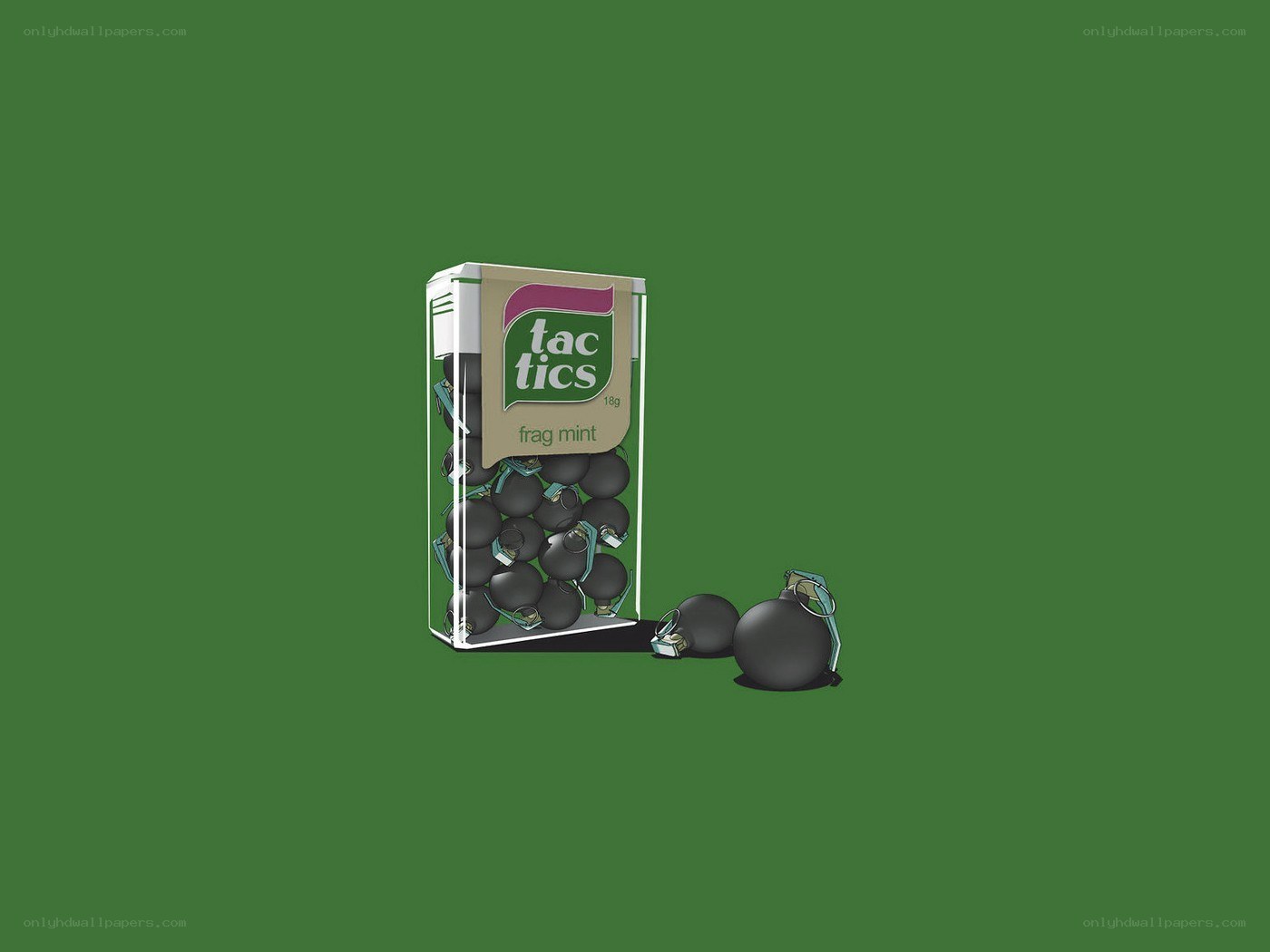 Tactics mint box with grenades