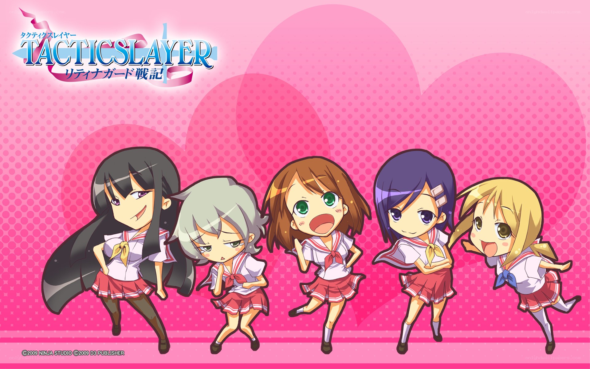 Tactics Slayer characters in school uniforms