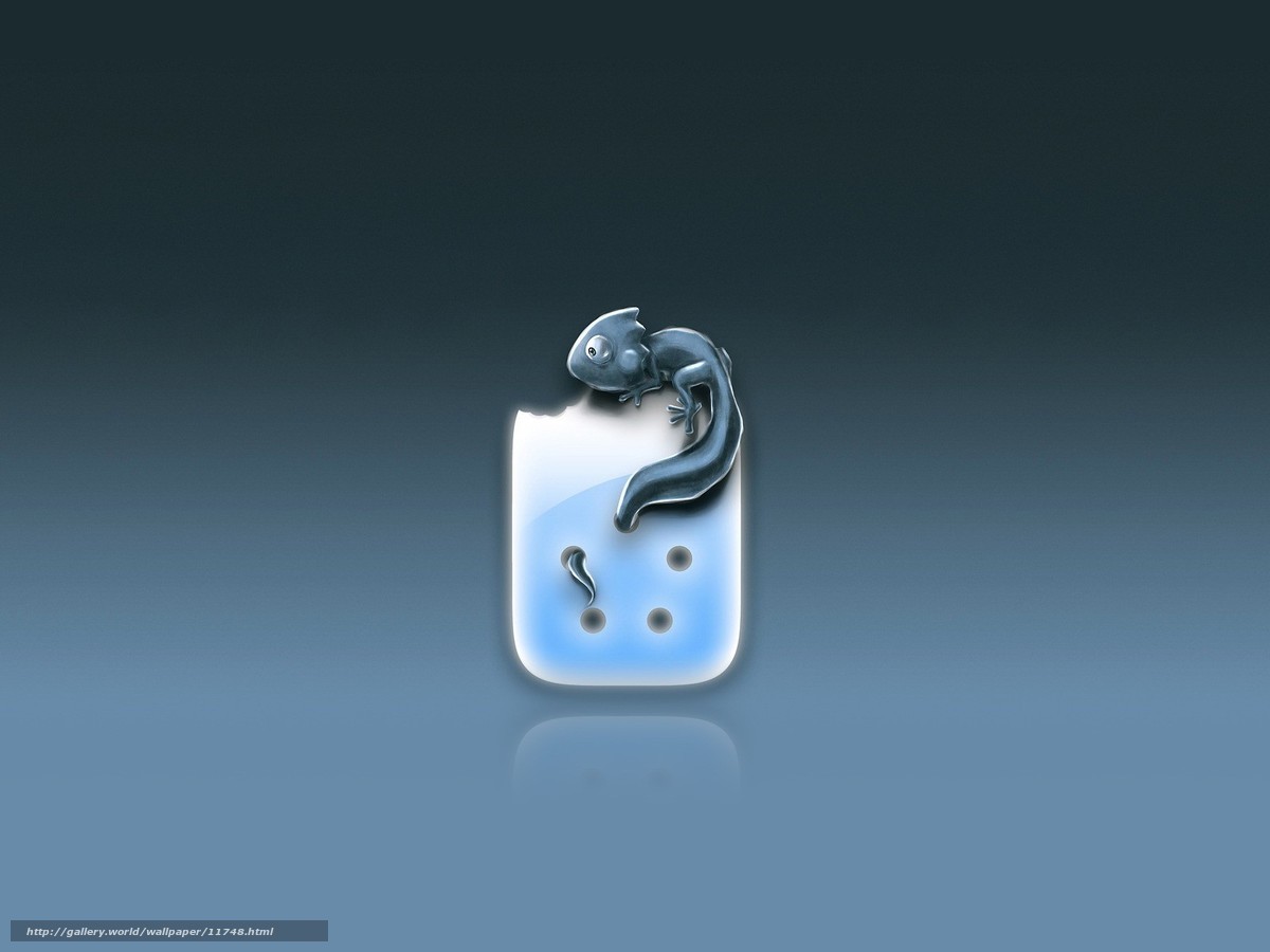 tadpole on a blue icon