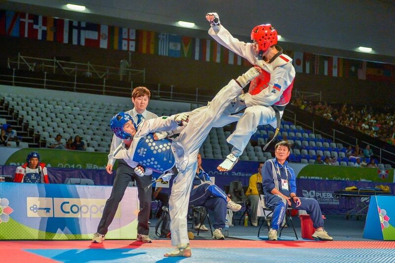 Taekwondo Athletes in Action — White, Dynamic, Night