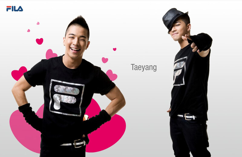 Taeyang in FILA apparel