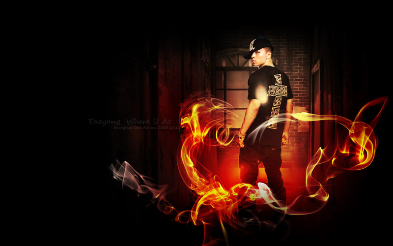 Taeyang with fire effects