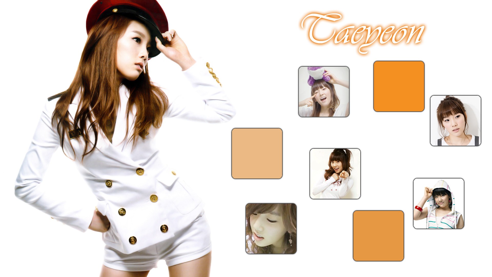 Taeyeon in white uniform