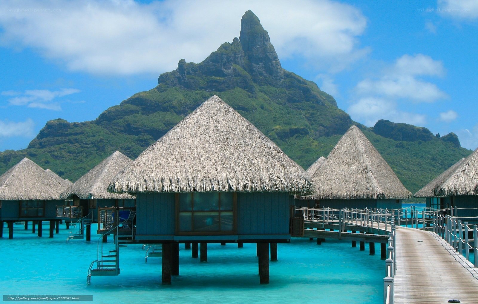 Tahitian overwater bungalows
