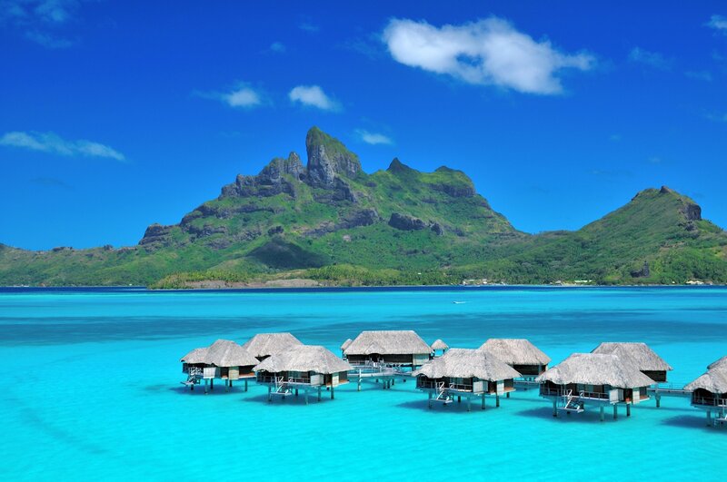 Tahitian overwater bungalows