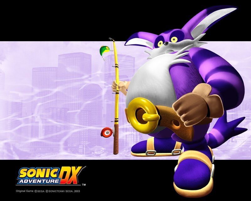 Tails fishing in Sonic Adventure DX