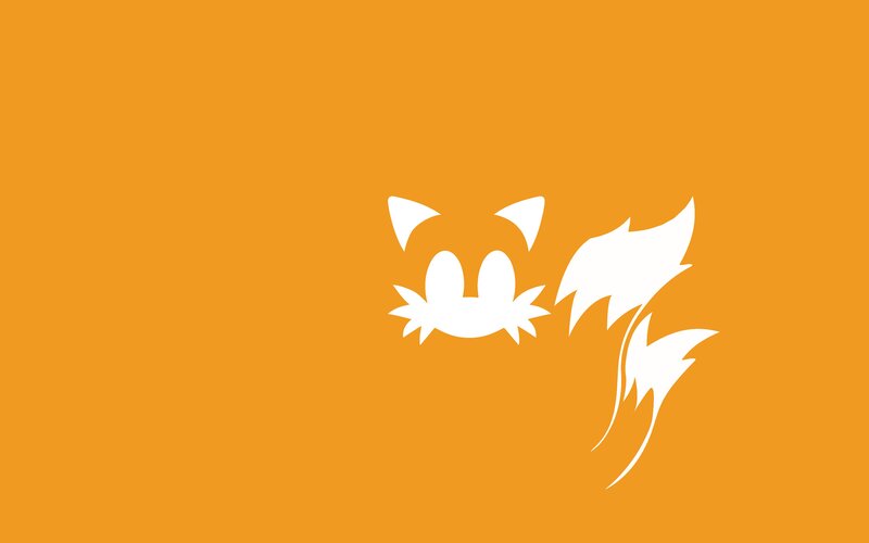 Tails the Fox Silhouette — Orange