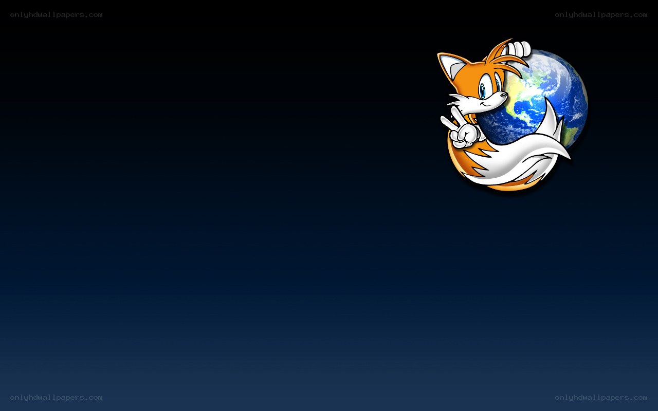 Tails with Earth background