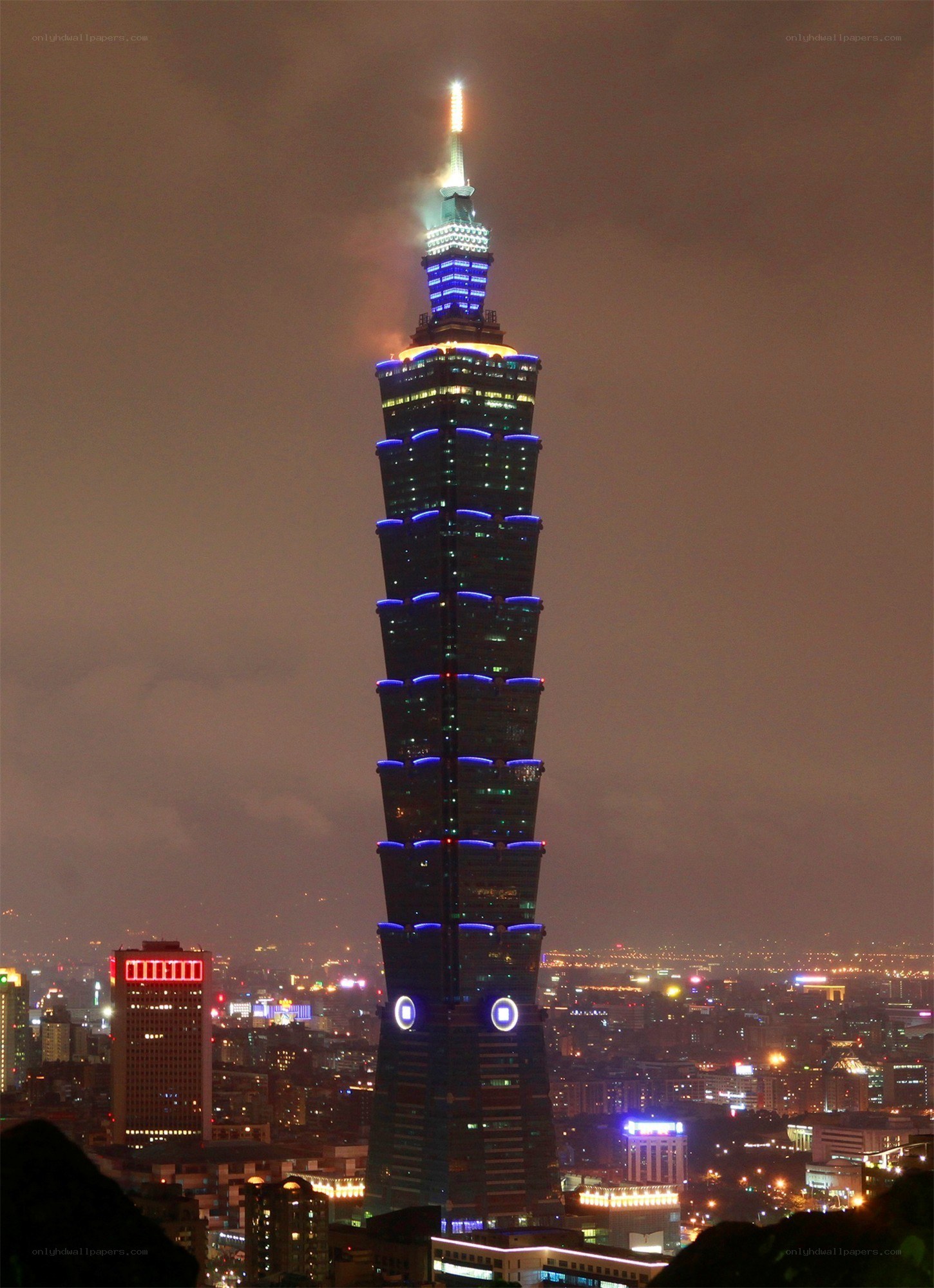Taipei 101 at night