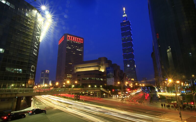Taipei 101 at Night — Blue