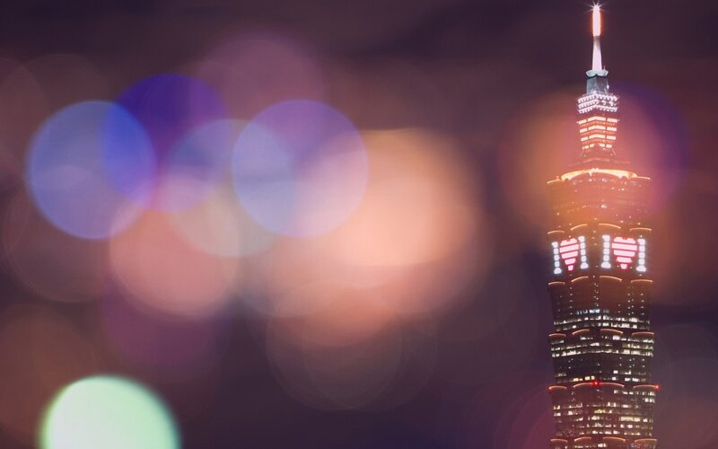 Taipei 101 at night