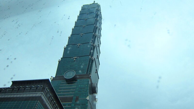 Taipei 101 Skyscraper — Blue, Overcast