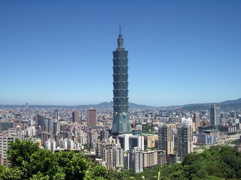 Taipei 101 Skyscraper — Blue