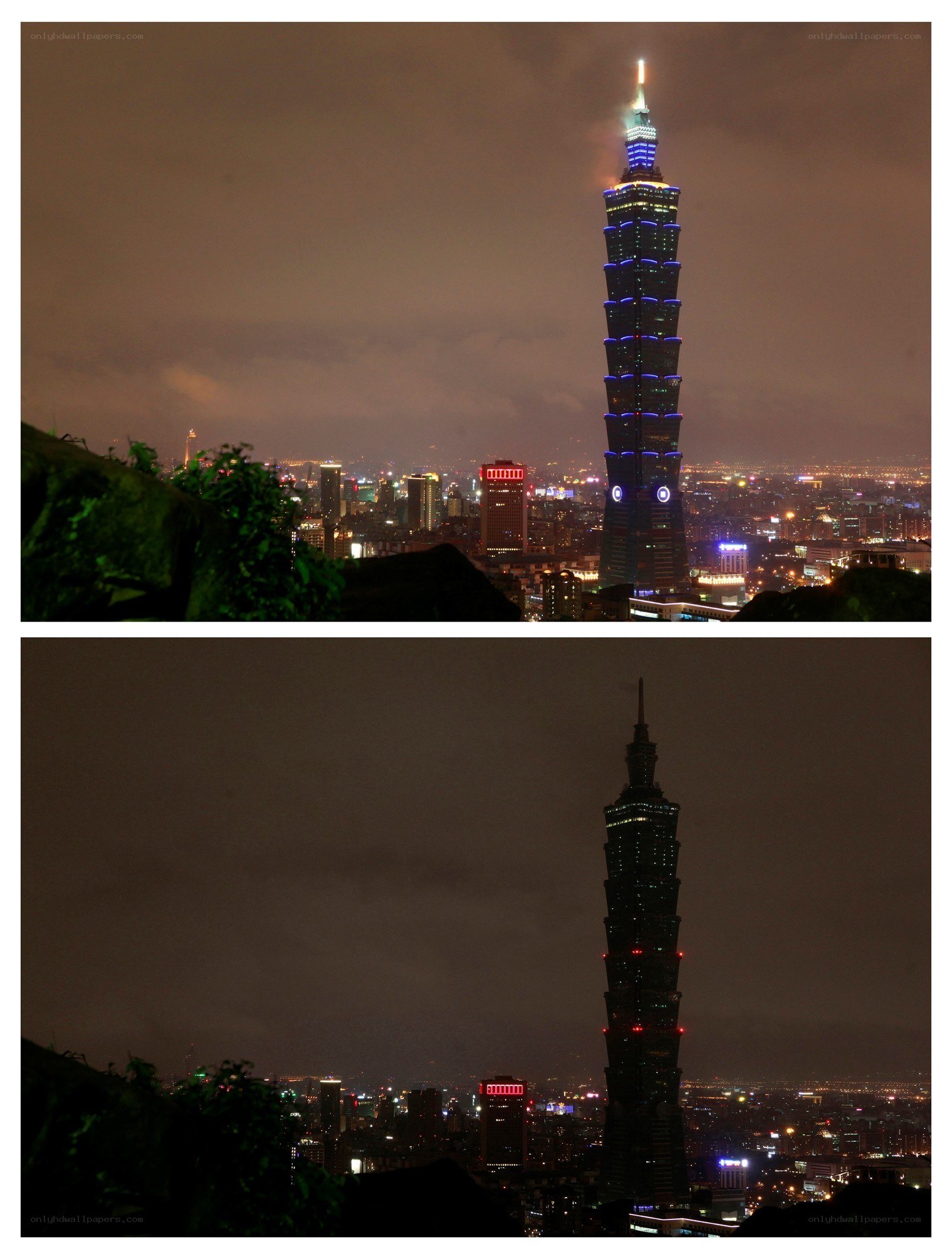 Taipei Tower at night
