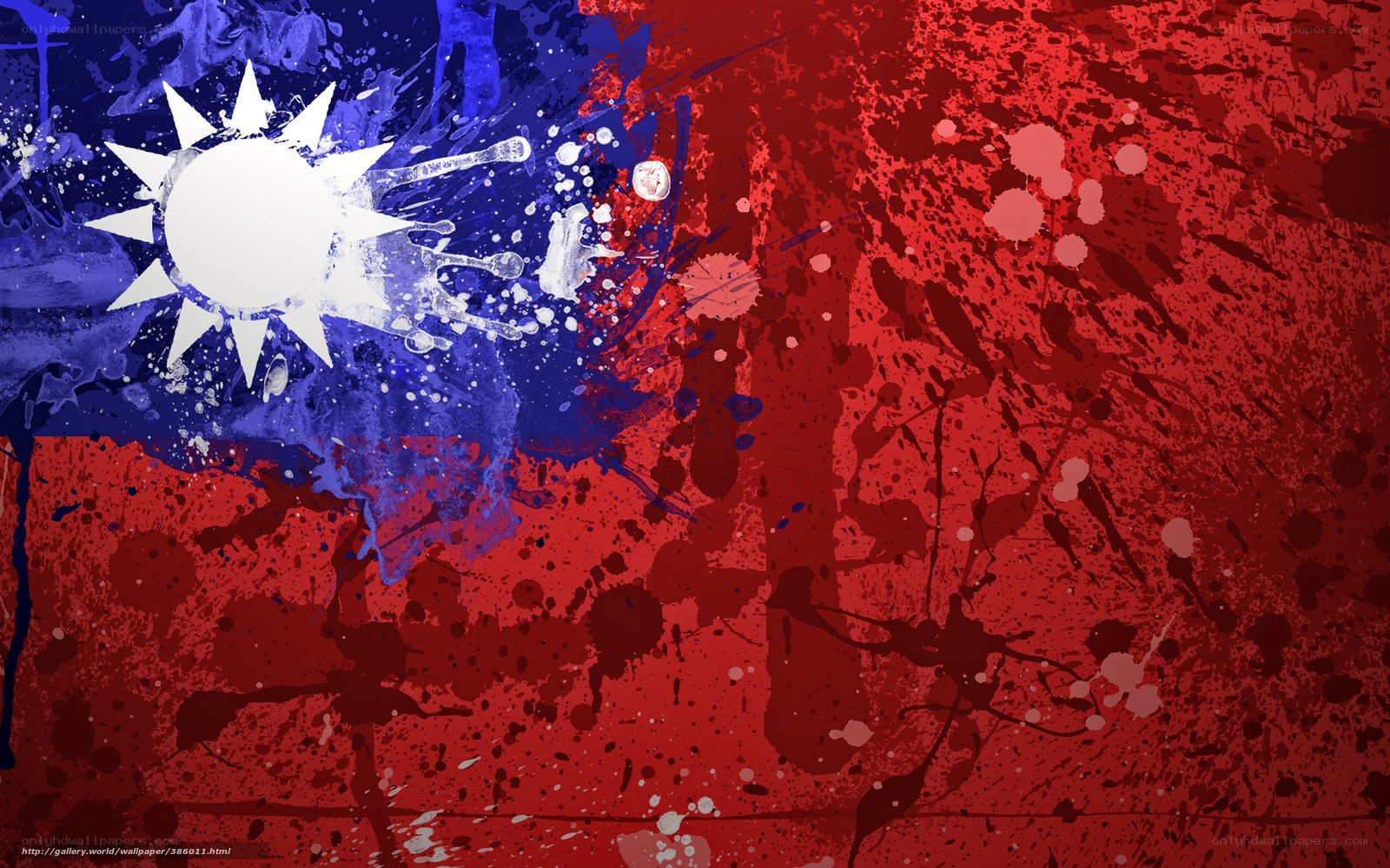 Taiwan flag graffiti art