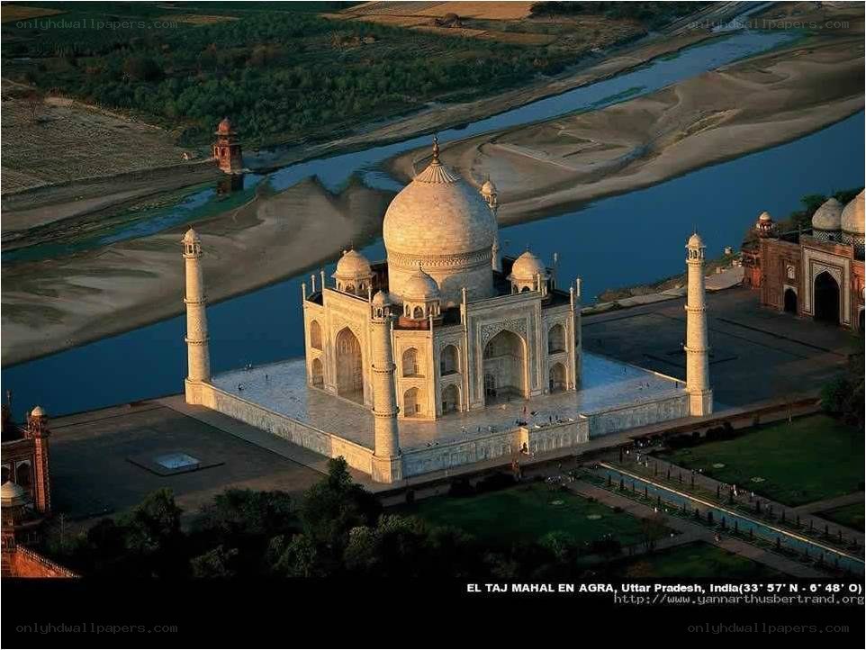 Taj Mahal aerial view