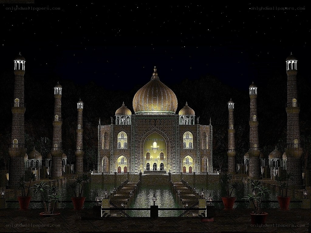 Taj Mahal at night