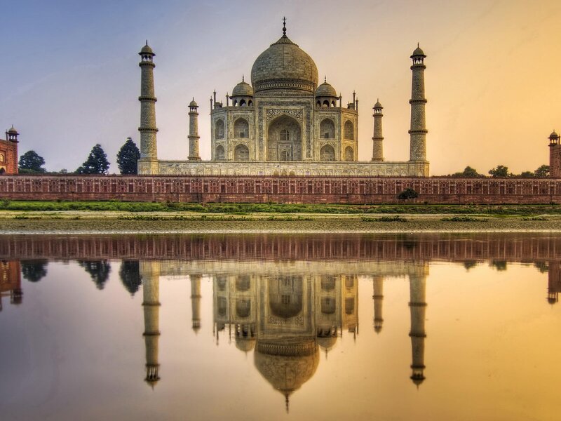 Taj Mahal at sunrise