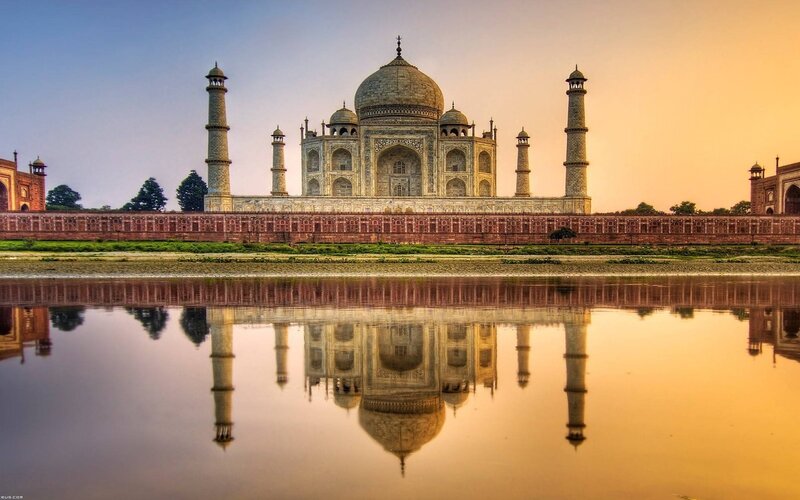 Taj Mahal at sunrise