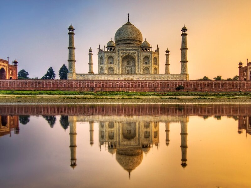 Taj Mahal at sunrise