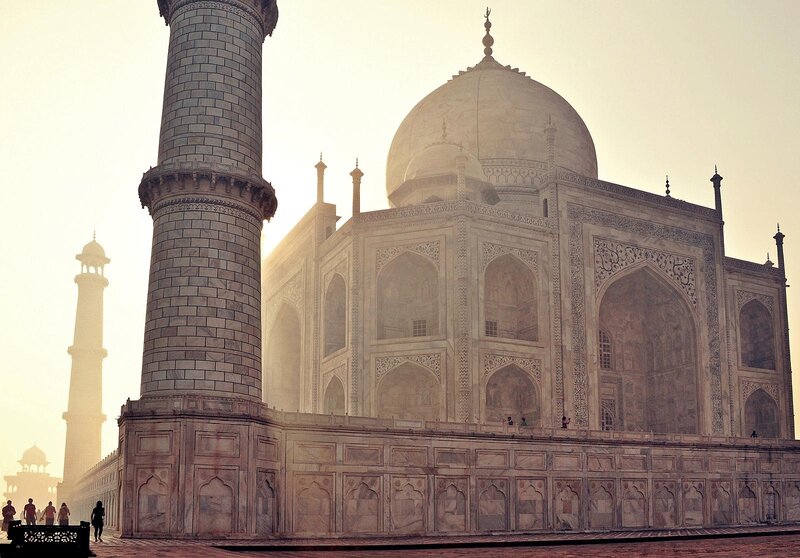 Taj Mahal at Sunrise — Beige