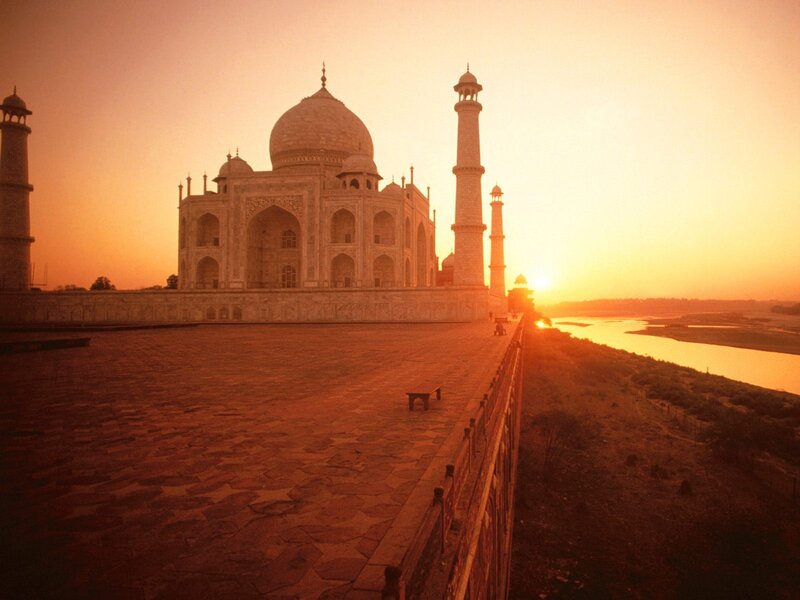 Taj Mahal at Sunrise — Orange
