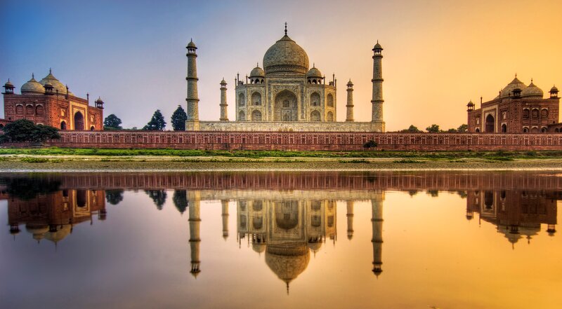 Taj Mahal at sunset