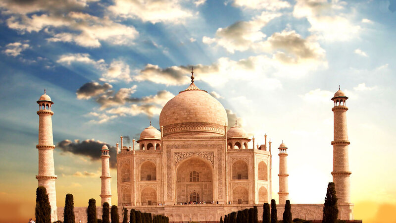 Taj Mahal at sunset