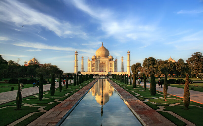 Taj Mahal at sunset