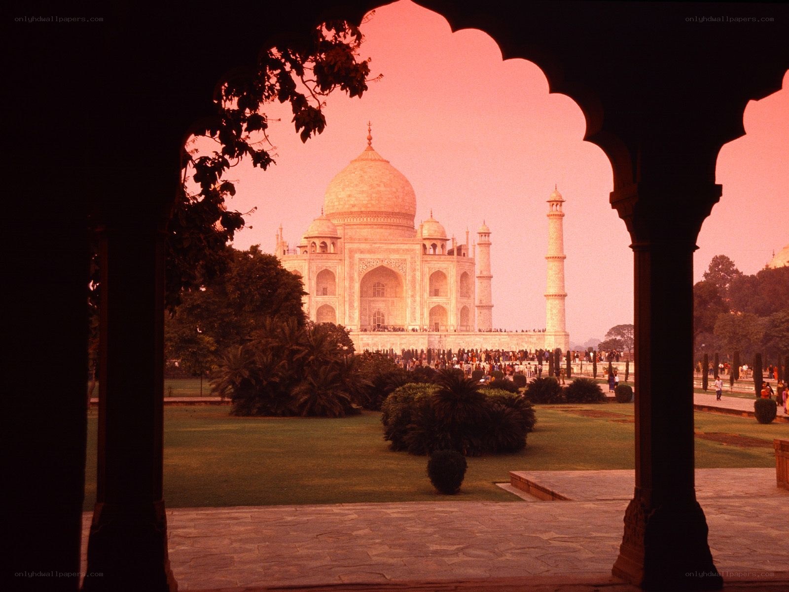 Taj Mahal at sunset